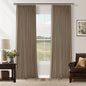 Latte Dual Layer Blackout 102 Inch Length Curtains 2 Panels Pinch Pleated | by Twodrapes