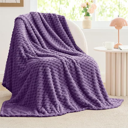 BEDELITE Purple Twin Blanket for Couch, Soft Cozy Gifts for Women, 60 * 80 | 3D - Image 2