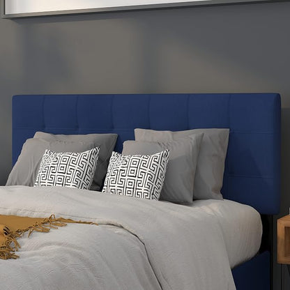 Flash Furniture Bedford Tufted Upholstered Full Size Headboard in Navy Fabric by FlashFurniture