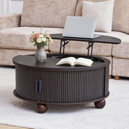 Round Lift Top Coffee Table - Image 6