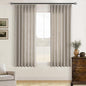 Burlywood Birch Pinch Pleated Linen Curtains 63 Inch Length 2 Panels Set | by Twodrapes