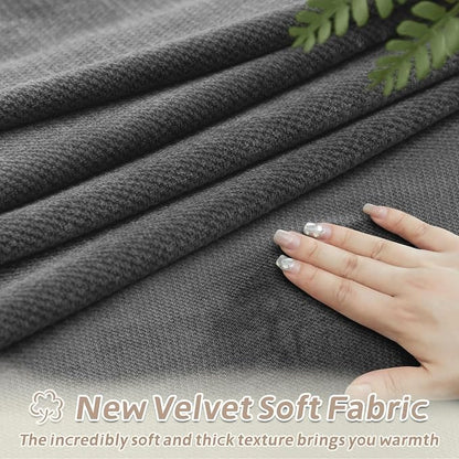Arfntevss Sectional Recliner Couch Covers Velvet Washable Corner Sectional Sofa - Image 4