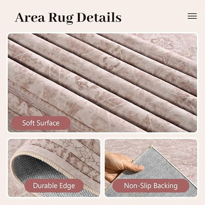 6x9 Ft Large Area Rugs for Living Room, Soft Non-Slip Machine Washable Rug - Image 6