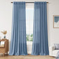 Extra Long Curtains 102 Inches for Living Room/Bedroom Stone Blue Back Tab Rod by Nanspring