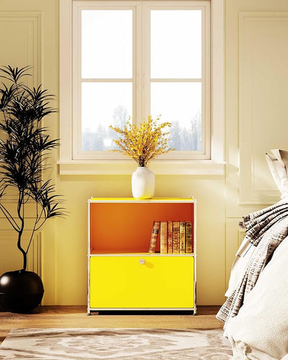 32.5-Inch Flip-Top Side Table & Buffet Cabinet - Image 8