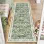 Yamaziot 2x6 Washable Hallway Runner Rug Non Slip Floral Carpet, Sage Green | by Yamaziot
