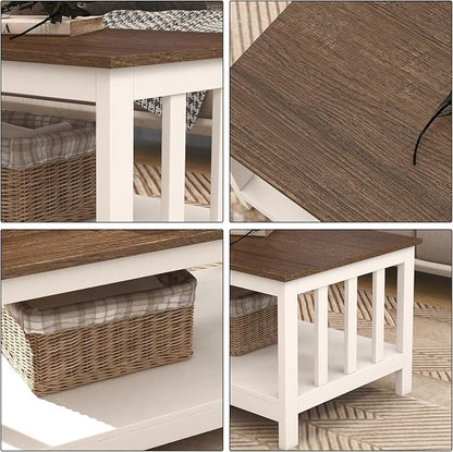 ChooChoo Farmhouse Coffee Table, 40 Inch - Image 5