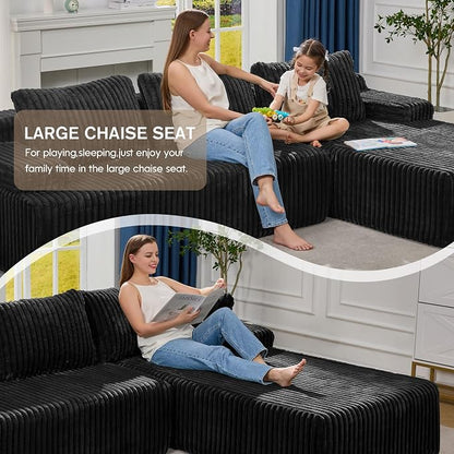 Modular Sectional Sofa Couches L-Shape Couch 3 Seat Modular Sofa Memory Foam - Image 4