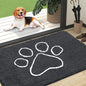 OLANLY Dog Door Mat for Muddy Paws 47x32, Paw Print Design Chenille Mud Mat | by OLANLY