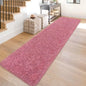 2x10 Bedside Area Rugs for Bedroom Soft Fluffy Shag Blush Pink Rug for Hallway by JiaoBaba