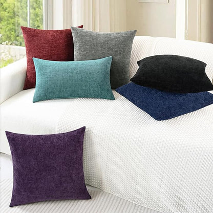 CaliTime Decorative Couch Throw Pillow Covers 20 X 20 Inches Plum Purple | Pack - Image 4