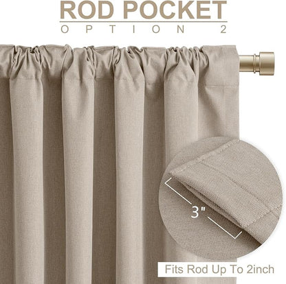 Faux Linen Total Blackout Curtains - Image 6