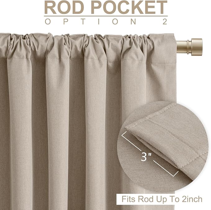 Faux Linen Total Blackout Curtain - Image 6