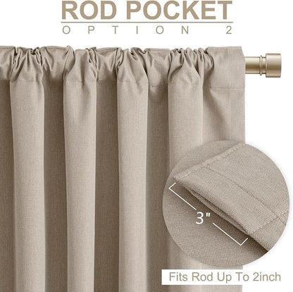Faux Linen Total Blackout Curtain - Image 6
