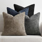 MIULEE Soft Decorative Chenille Pillow Covers Navy Grey 18x18 Pack of 4 | by MIULEE
