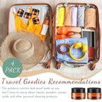 Patelai 4 Pieces Round Wide-mouth Leak Proof Plastic Container Jars with Lids for Travel Storage Makeup Beauty Products Face Creams Oils Salves Ointments DIY Making(1 Ounce,Amber)