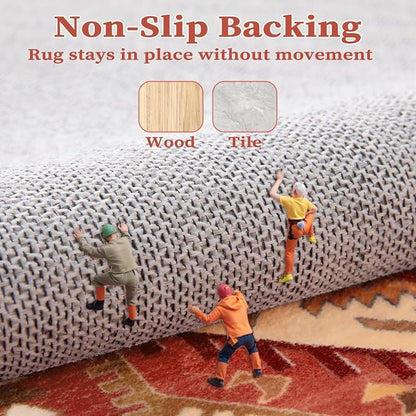 SERISSA 3x5 Washable Non Slip Boho Area Rug - Image 5