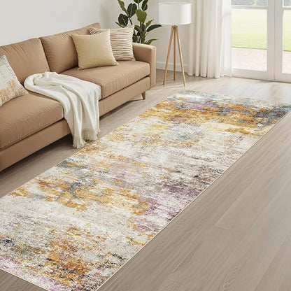 LOONGRUG Runner Rug 3x8 Washable Non-Slip Kitchen Neutral Modern Rug | Abstract - Image 8