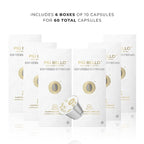 Piu Bello Espresso Estremo Coffee Pods – Espresso Coffee Pods for Nespresso Original Machines – Compatible Capsules Pack – Rich & Balanced Taste – Strong Italian Espresso Flavor – Kosher Certified (60 Count, Single Flavor)