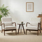 Mid Century Modern Accent Chairs Set of 2, Upholstered Corduroy Armchairs by Hjaustevy