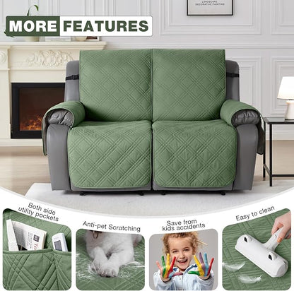 TAOCOCO 100% Waterproof Loveseat Recliner Covers 2 Seater, Split Loveseat Covers - Image 6