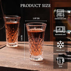 2 oz Shot Glasses Set,12-Pack Shot Glass with Heavy Base Crystal Shot Glasses Bulk Small Glass Cups for Liqueur Spirits Bar Party Favor Housewarming Gift