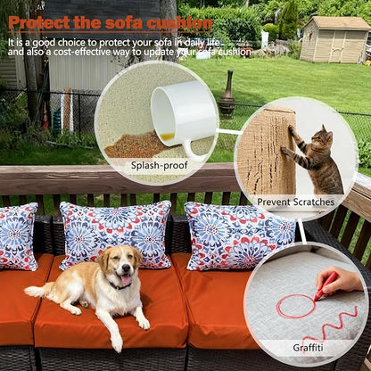 Sqodok Outdoor Cushion Covers 18x18 inch, Wicker Chair - Image 6