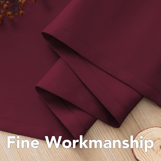H.VERSAILTEX Burgundy Red Blackout Draperies Curtains Thermal Insulated Window - Image 6