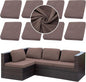 8PCS Patio Cushion Covers.Patio Furniture Couch SeatSlipcovers | Washable by SUKAIKEQA