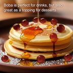 J WAY BOBA Authentic Instant Tapioca Boba Pearls for Milk Tea, Smoothies and Desserts, Brown Sugar Flavor (Ready in Just 20 Seconds) - 4 Servings