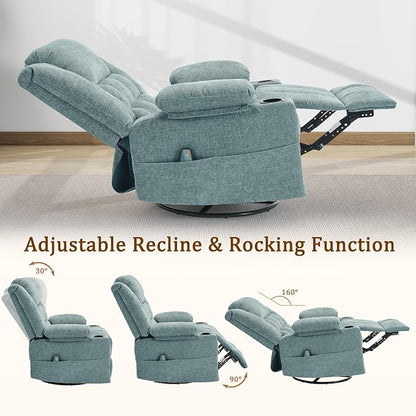Korser Adult 360° Swivel Rocking Recliner, Nursery Rocking Chair - Image 5