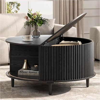 JOINICE, 31.5" Fluted Center Table by Joinice