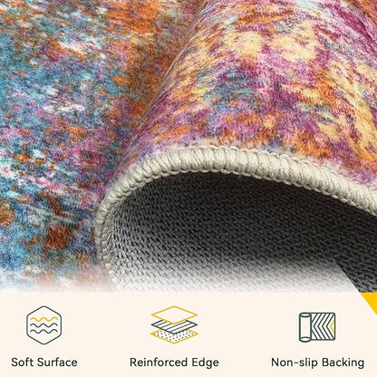 RELEANY Washable 3'x5' Abstract Area Rug - Image 4