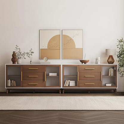 BELLEZE Set of 2 Sideboard Buffet, 60‘’ Console Table - Image 3