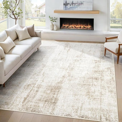 5x7 Area Rugs Washable Rug: Abstract Neutral Rugs Modern Non Slip Area Rug by MXSANYOORUG