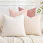 Set of 4 Soft Textured Decorative Throw Pillow Covers 18x18 Inch Cozy Farmhouse by Cozoomy