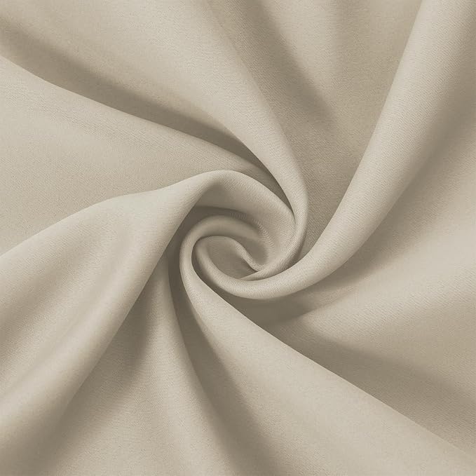 Light Beige Thermal Blackout Curtains/52 x 63 Inch/Set of 2 Panels Room - Image 5