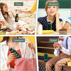 Small Water Bottle 12oz with Clip, Double Wall Stainless Steel Vacuum Small Insulated Water Bottle Keeps Drinks Cold 24 Hrs/Hot 12 Hrs for Kids Handbag School BPA Free (Emerald Green)
