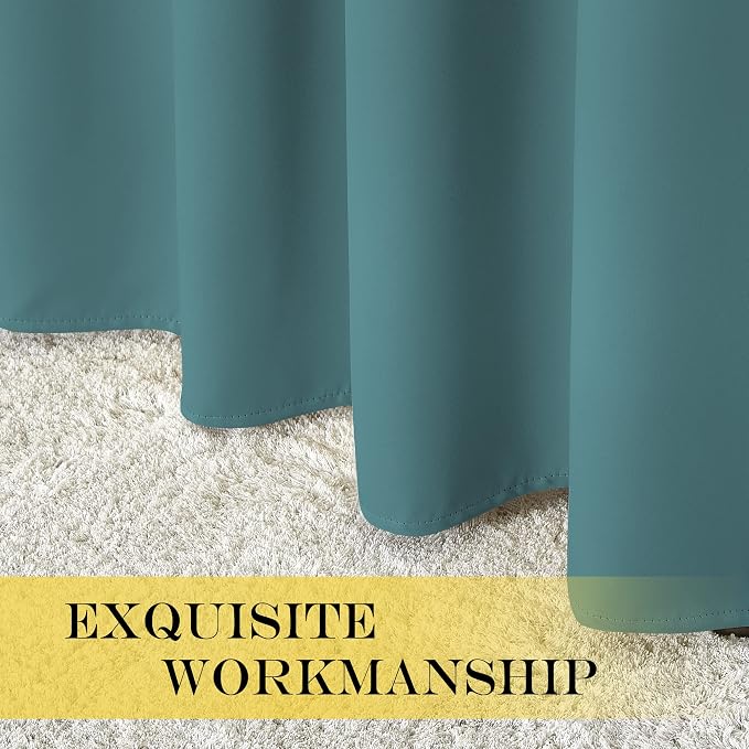 NICETOWN Sea Teal Blackout Curtains - Image 5