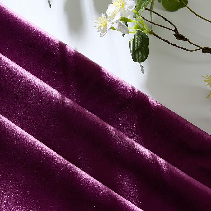 GIGIZAZA Velvet Pillow Covers 22x22 Decorative Pillows Pack of 2 Purple | Throw - Image 5