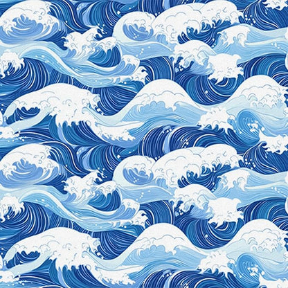 HOMETITUTE Ocean Blue Wave Pattern Wallpaper Peel and Stick Self Adhesive Vinyl - Image 9