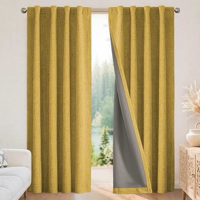 Joydeco Linen Blackout Curtains by JOYDECO