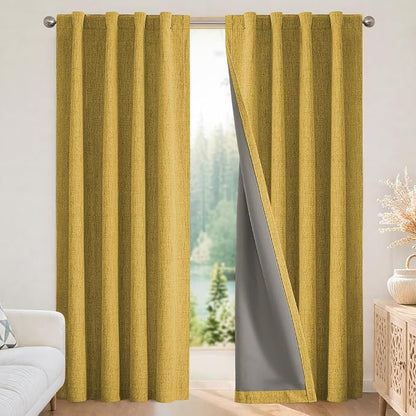 Joydeco Linen Blackout Curtains by JOYDECO