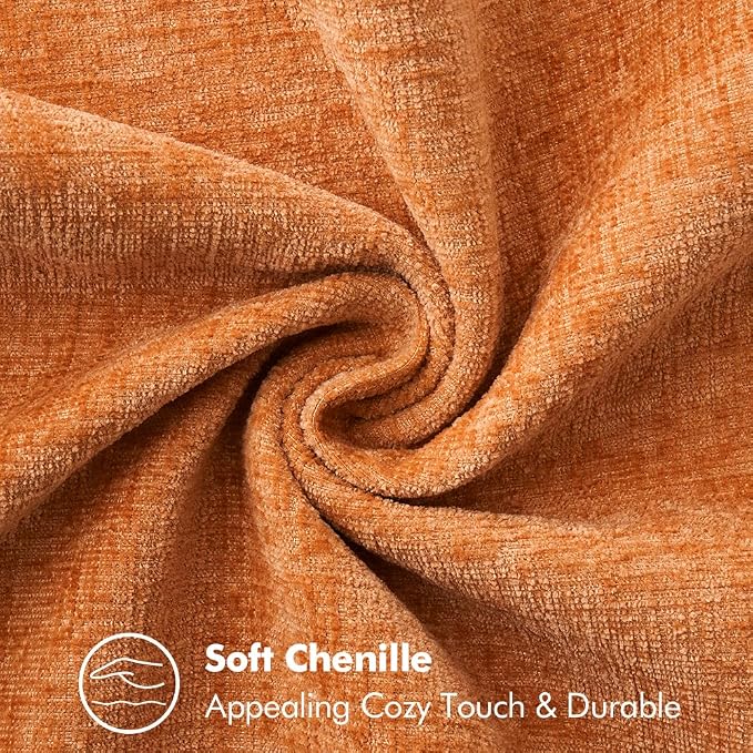 MIULEE Fall Decorative Couch Throw Pillow Covers 20x20 Inch Orange 2 Pack | - Image 3