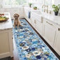 Blue Garden Floral Hallway Runner Rug 2x10 by WelcometoBabovid