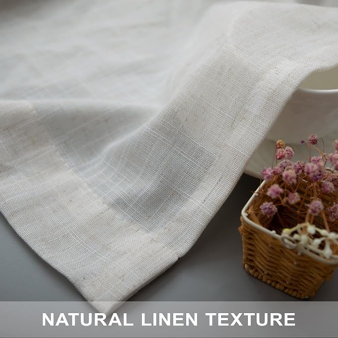 Pitalk Off White Linen Curtains 92 Inch Length 2 Panels - Image 8