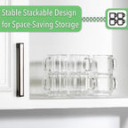BTaT - Stackable Espresso & Demitasse Glass Coffee Cups, Set of 6 (2.0 oz, 60 ml), Double Wall, Clear