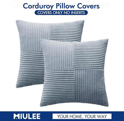 MIULEE Dusty Blue Decorative Throw Pillow Covers - Image 7