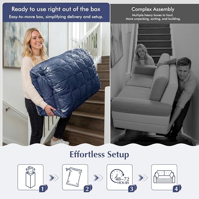 Homkdom Convertible Loveseat Sleeper, Space-Saving Folding Sofa Bed - Image 7