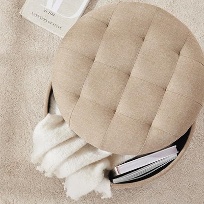 Ornavo Home Round Storage Ottoman - Image 4